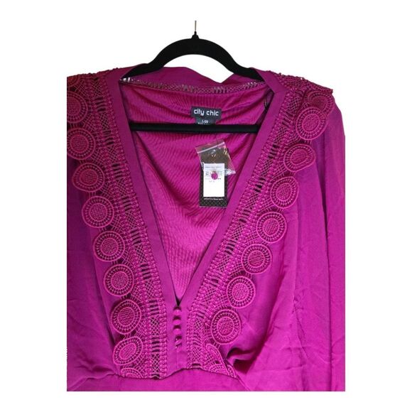 CITY CHIC Fuschia Sweetheart Dress - Size 20 (Large) - Picture 6 of 13